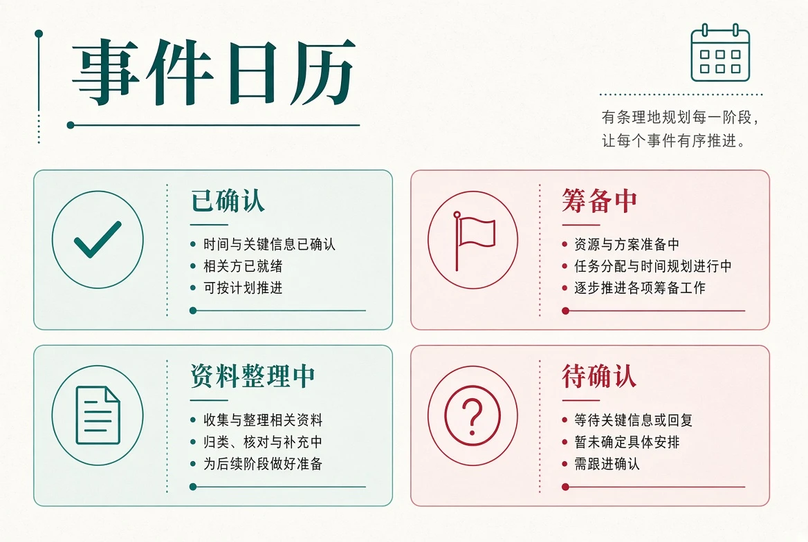 公开活动信息与事件日历插图