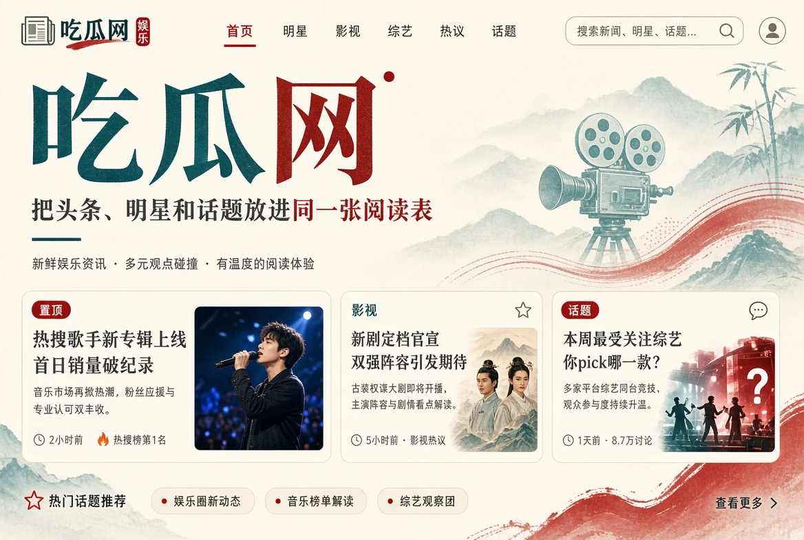 吃瓜网资讯封面与公开信息主题画面